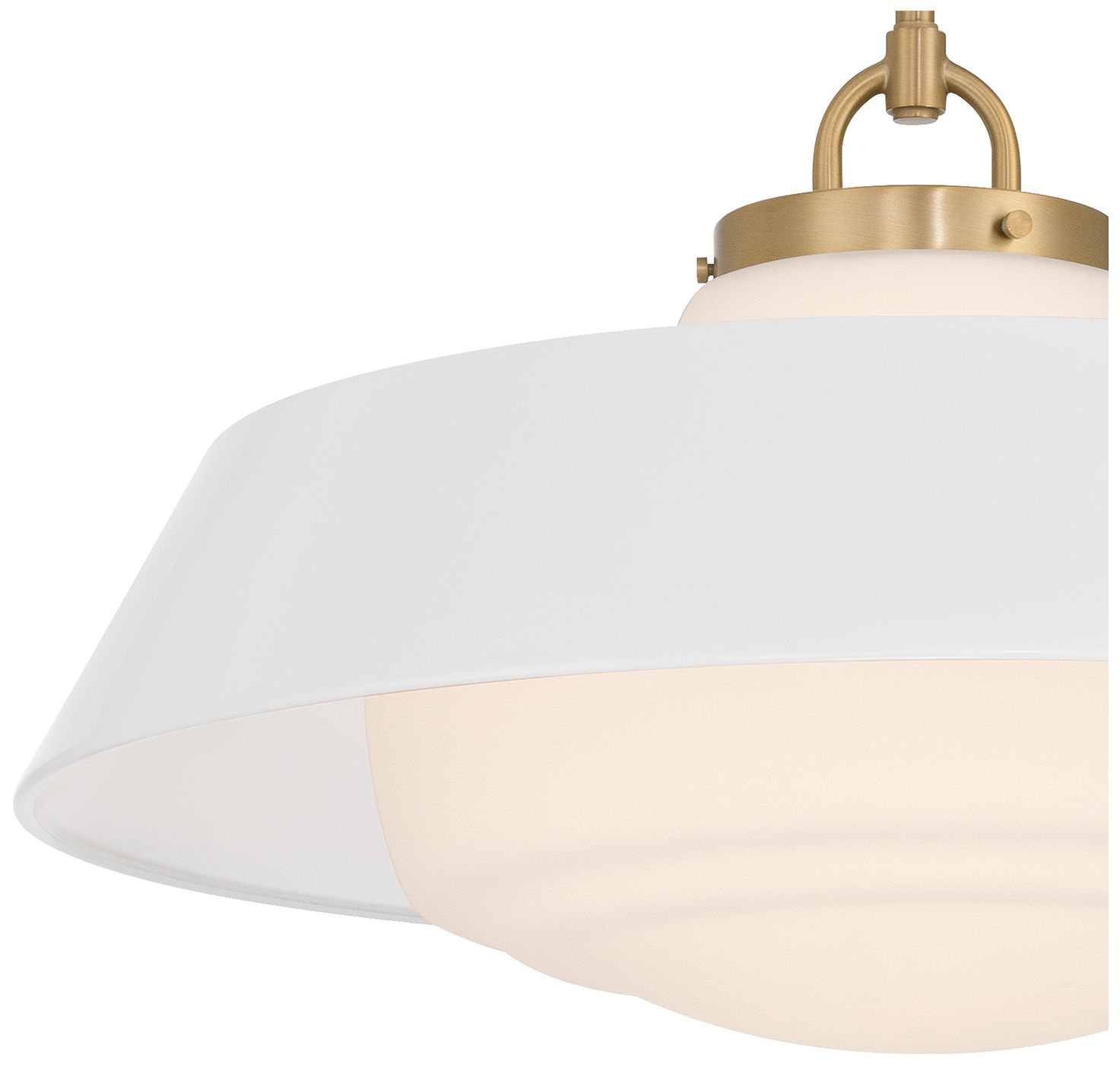 Image 5 Crystorama Xander 20'' Vibrant Gold + White Pendant more views