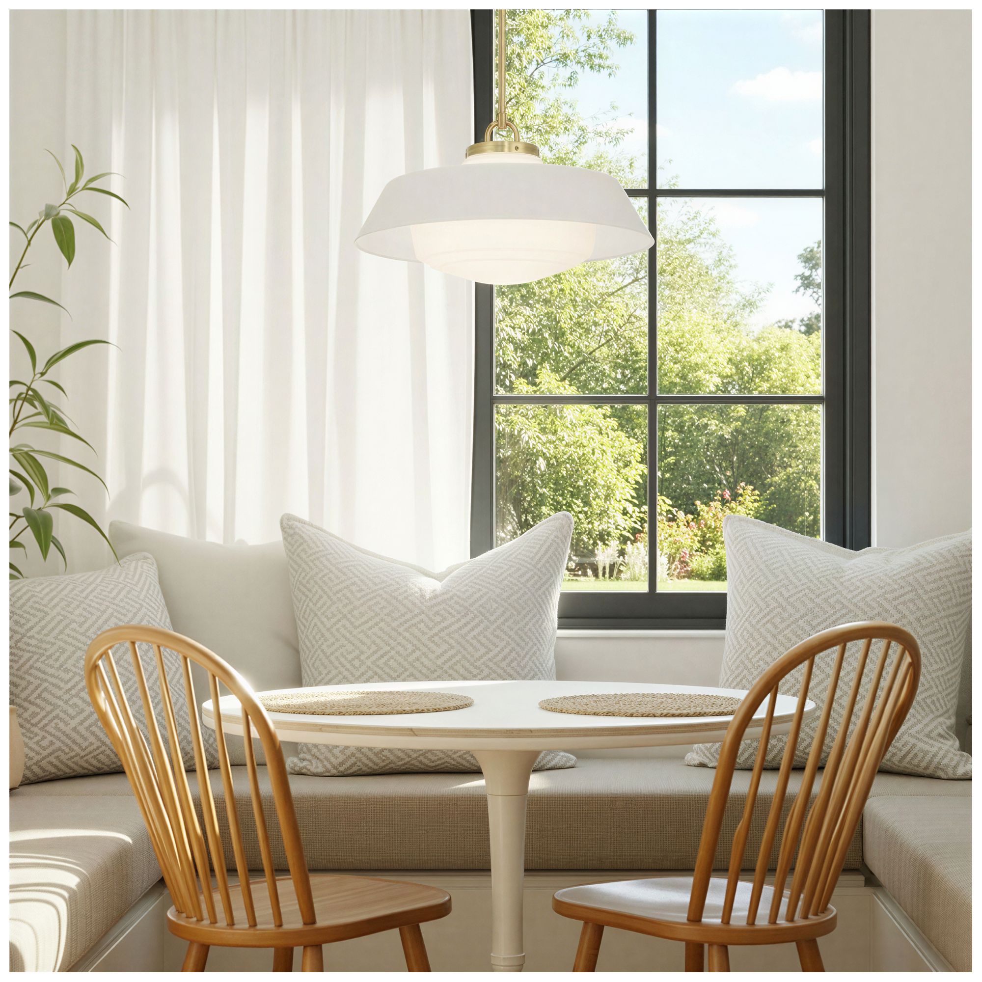 Image 6 Crystorama Xander 20'' Vibrant Gold + White Pendant more views