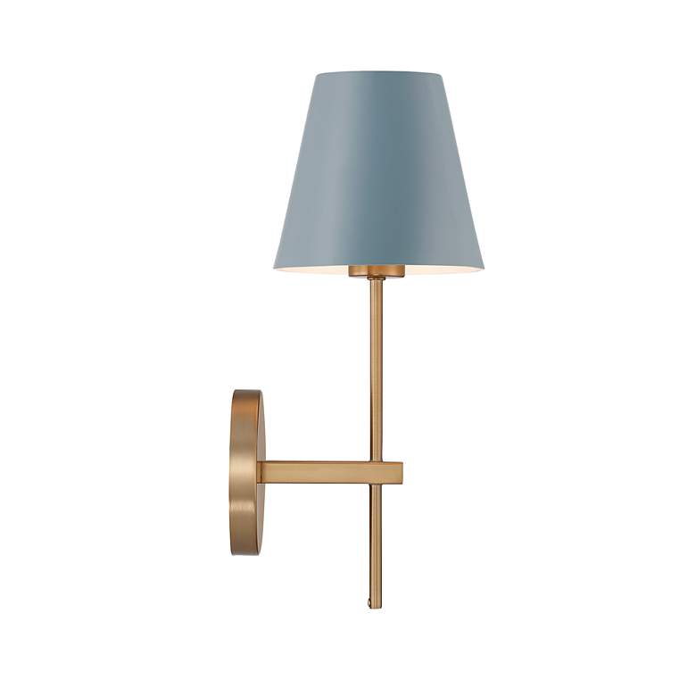 Image 3 Crystorama Xavier 1 Light Vibrant Gold + Blue Sconce more views