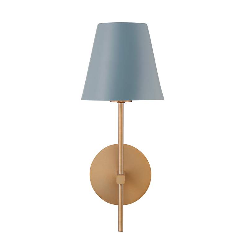 Image 4 Crystorama Xavier 1 Light Vibrant Gold + Blue Sconce more views