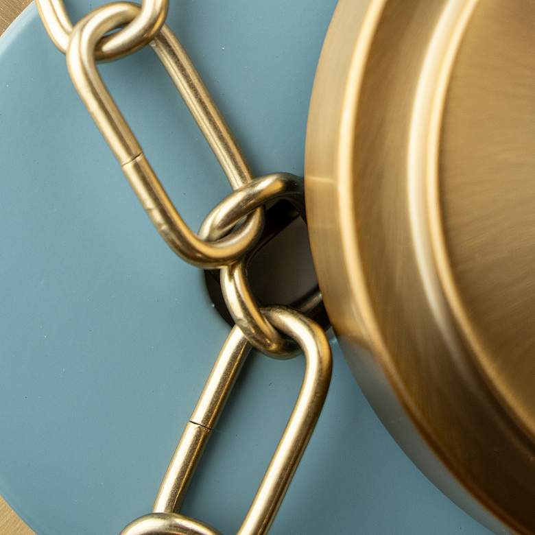 Image 7 Crystorama Xavier 1 Light Vibrant Gold + Blue Sconce more views