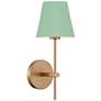 2_Crystorama Xavier 1 Light Vibrant Gold + Green Sconce