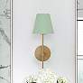 1_Crystorama Xavier 1 Light Vibrant Gold + Green Sconce