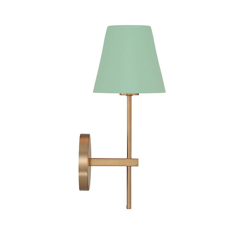 Image 3 Crystorama Xavier 1 Light Vibrant Gold + Green Sconce more views