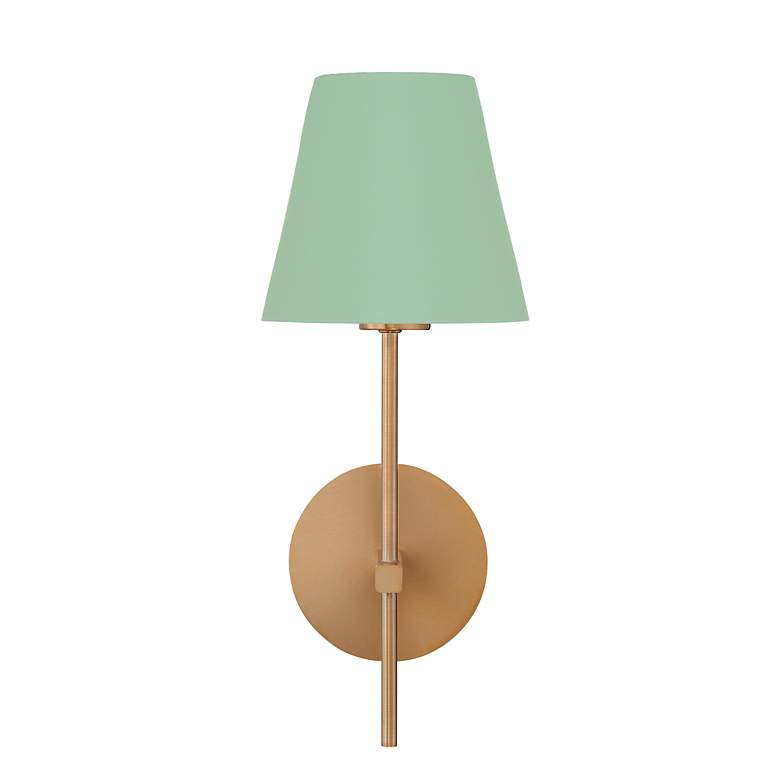 Image 4 Crystorama Xavier 1 Light Vibrant Gold + Green Sconce more views