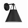 3_Crystorama Xavier 12 1/2" High Matte Black Wall Sconce more views