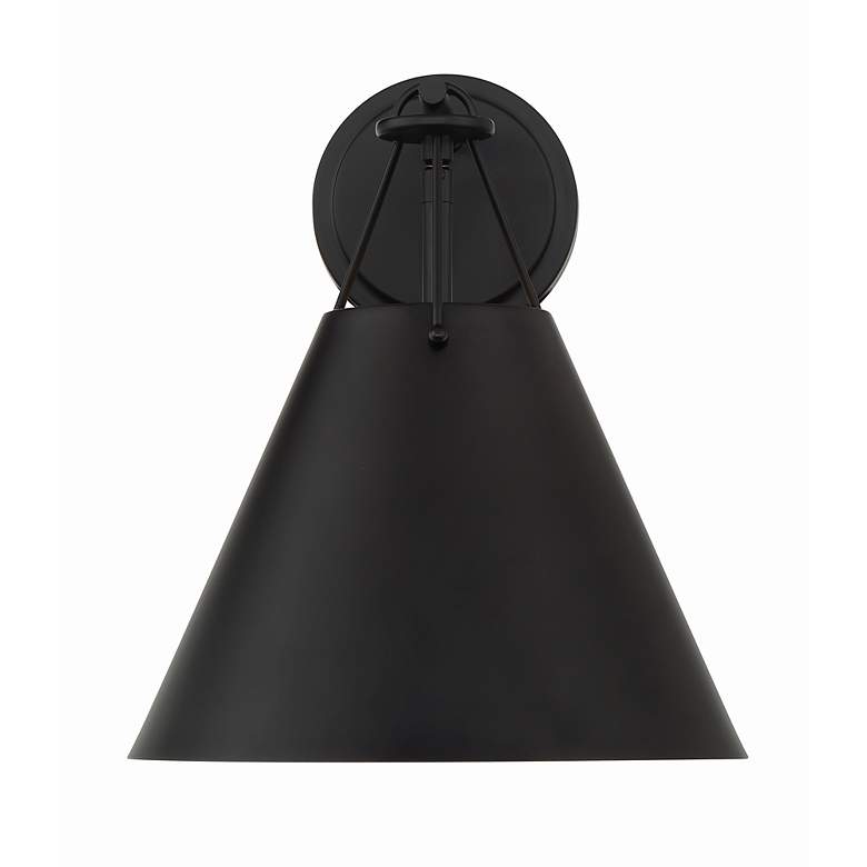Image 4 Crystorama Xavier 12 1/2" High Matte Black Wall Sconce more views