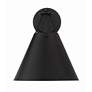 4_Crystorama Xavier 12 1/2" High Matte Black Wall Sconce more views
