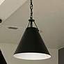 1_Crystorama Xavier 12" Wide Matte Black Mini Pendant