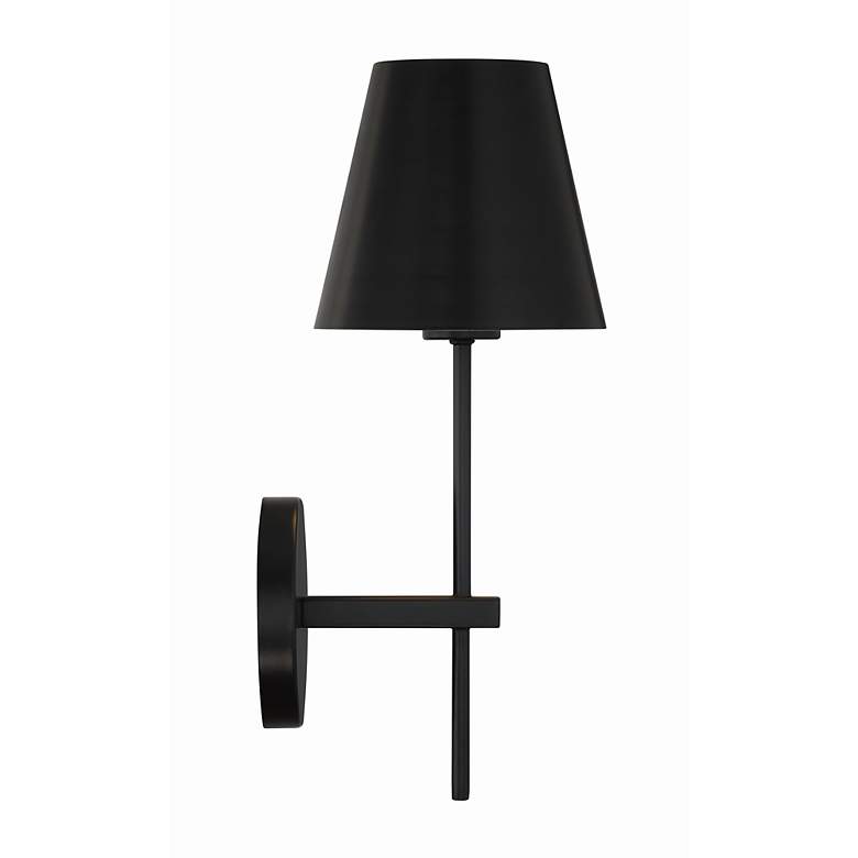 Image 3 Crystorama Xavier 15 inch High One Light Modern Matte Black Wall Sconce more views