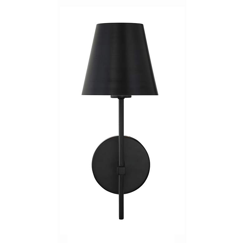 Image 4 Crystorama Xavier 15" High One Light Modern Matte Black Wall Sconce more views