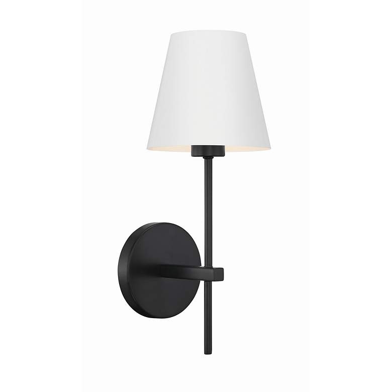 Image 5 Crystorama Xavier 15" High One Light Modern Matte Black Wall Sconce more views