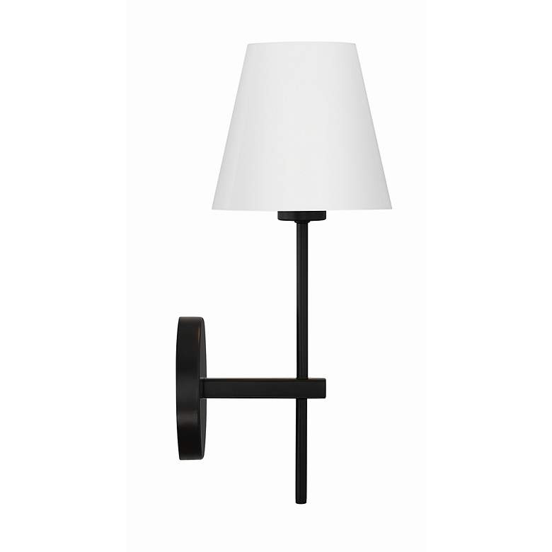 Image 6 Crystorama Xavier 15" High One Light Modern Matte Black Wall Sconce more views