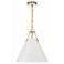 Crystorama Xavier 16" Wide Vibrant Gold Cone Pendant Light