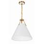 2_Crystorama Xavier 16" Wide Vibrant Gold Cone Pendant Light more views