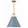 Crystorama Xavier 16"W Vibrant Gold and Blue Pendant Light