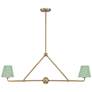 1_Crystorama Xavier 2 Light Vibrant Gold + Green Chandelier