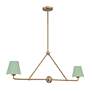 2_Crystorama Xavier 2 Light Vibrant Gold + Green Chandelier more views