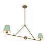 3_Crystorama Xavier 2 Light Vibrant Gold + Green Chandelier more views