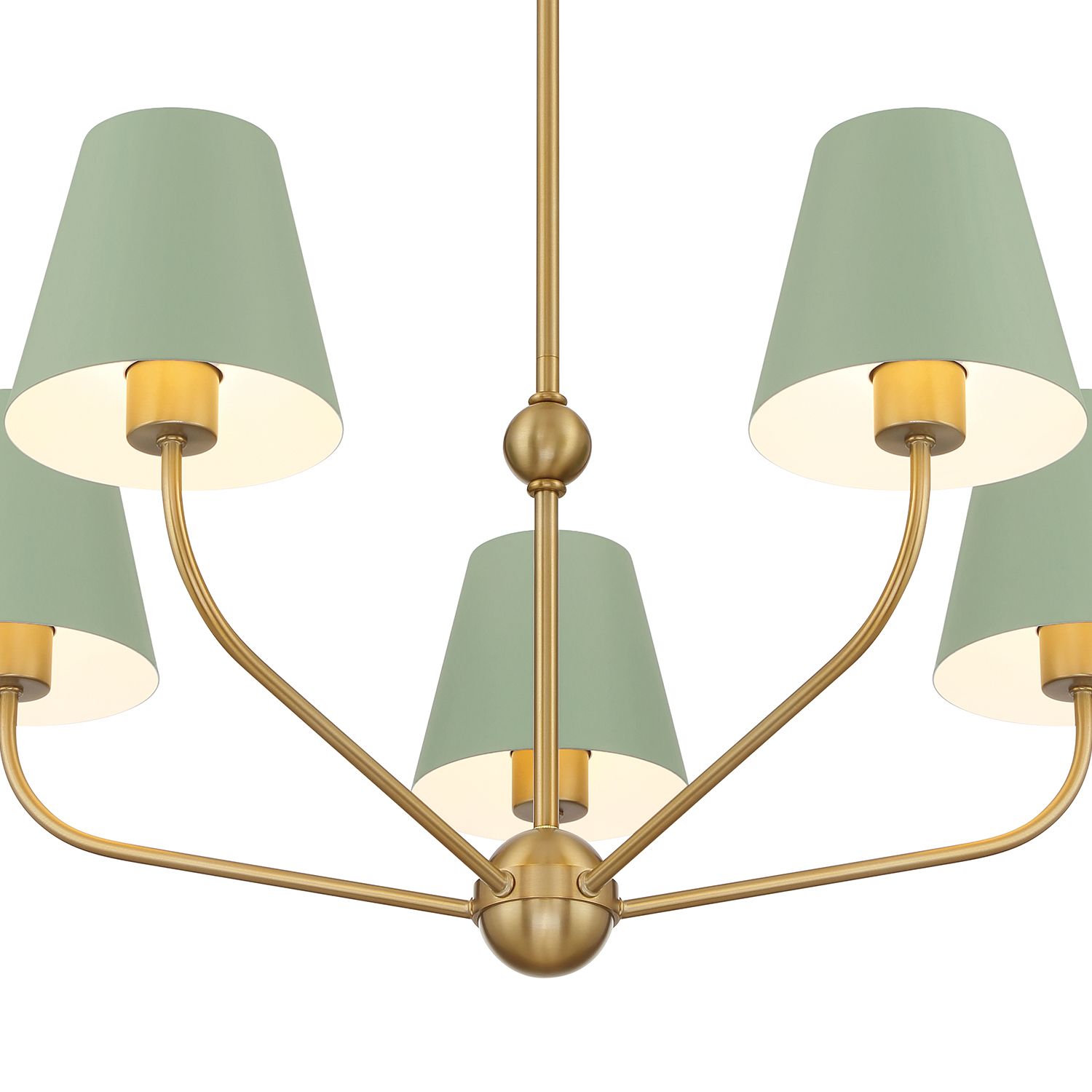 Image 6 Crystorama Xavier 28'' Vibrant Gold + Green Chandelier more views