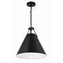 2_Crystorama Xavier 3 Light Matte Black Pendant more views