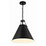 3_Crystorama Xavier 3 Light Matte Black Pendant more views