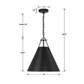 Image5 of Crystorama Xavier 3 Light Matte Black Pendant more views