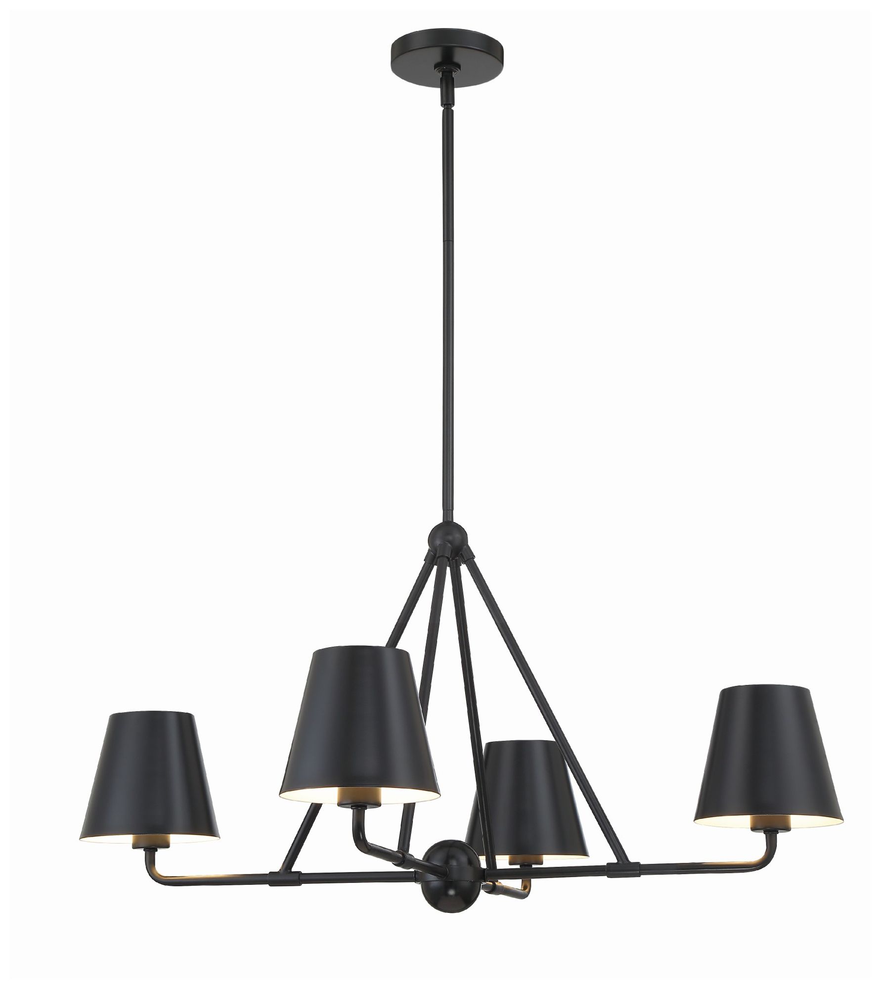 Crystorama Xavier 31.75'' Matte Black Chandelier