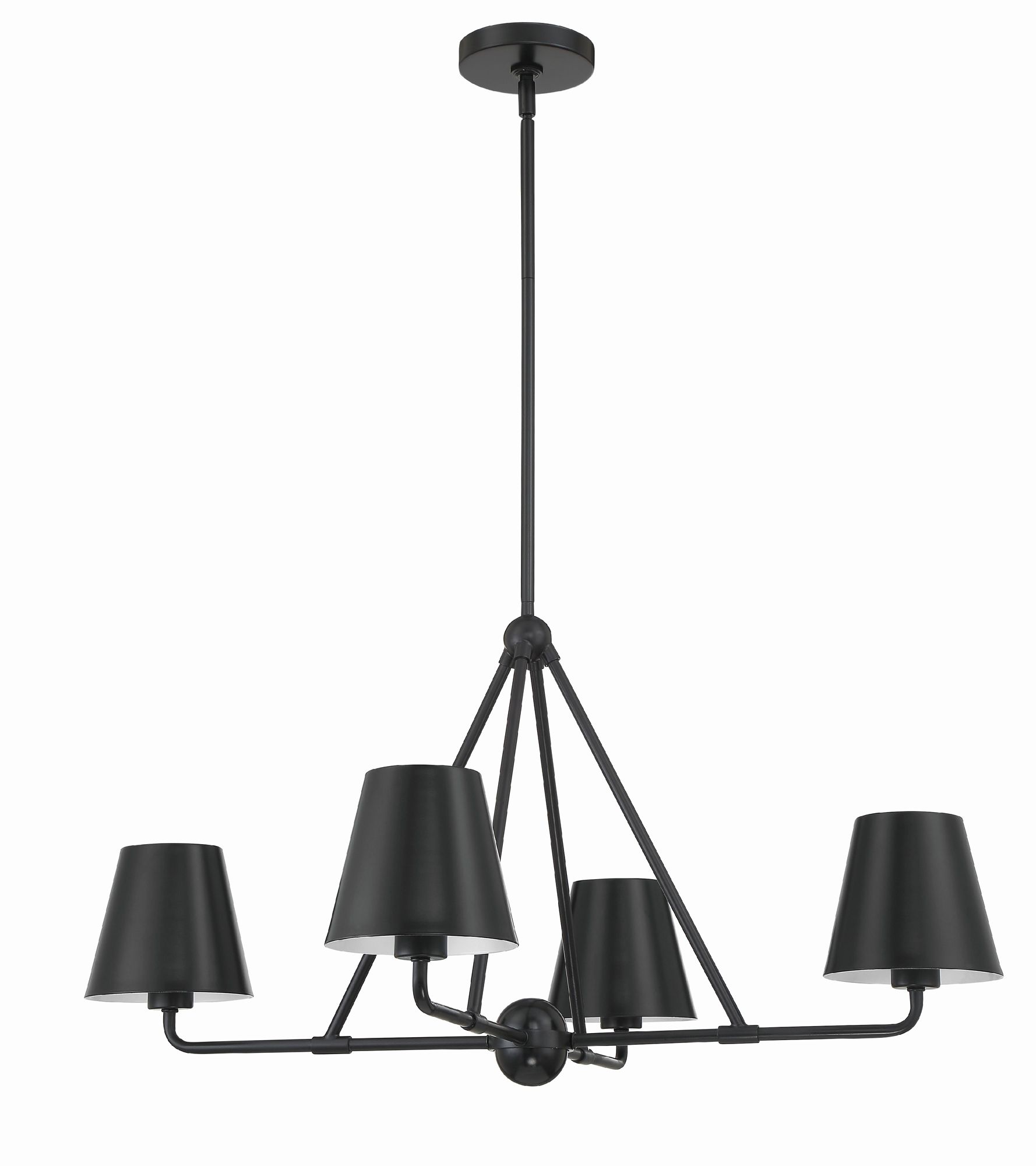 Image 2 Crystorama Xavier 31.75'' Matte Black Chandelier more views