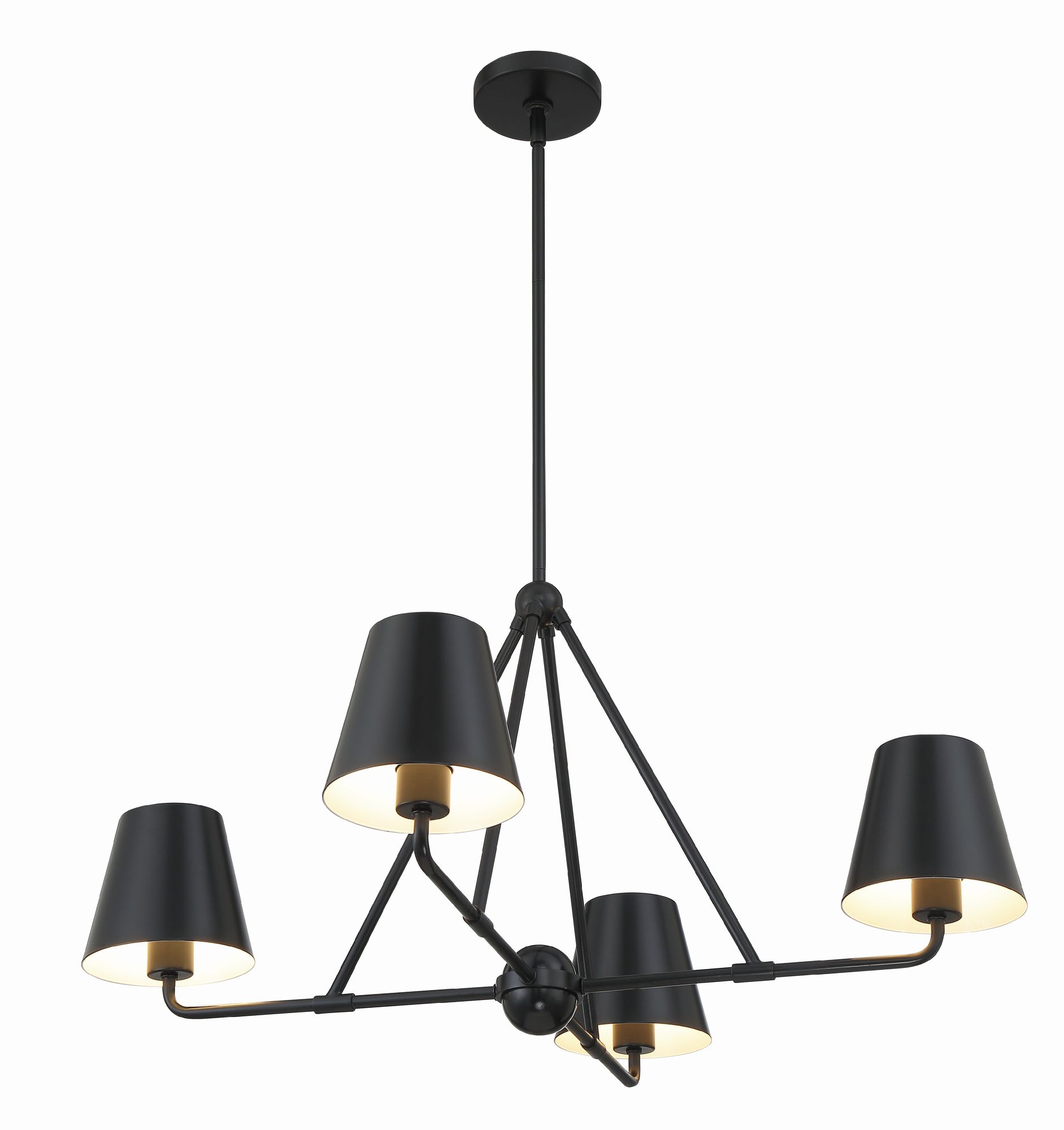 Image 4 Crystorama Xavier 31.75'' Matte Black Chandelier more views