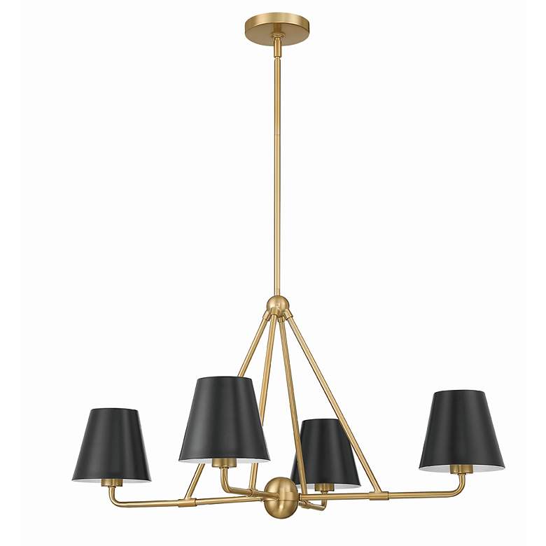 Image 2 Crystorama Xavier 31 3/4"W Vibrant Gold 4-Light Chandelier more views