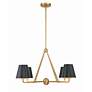3_Crystorama Xavier 31 3/4"W Vibrant Gold 4-Light Chandelier more views