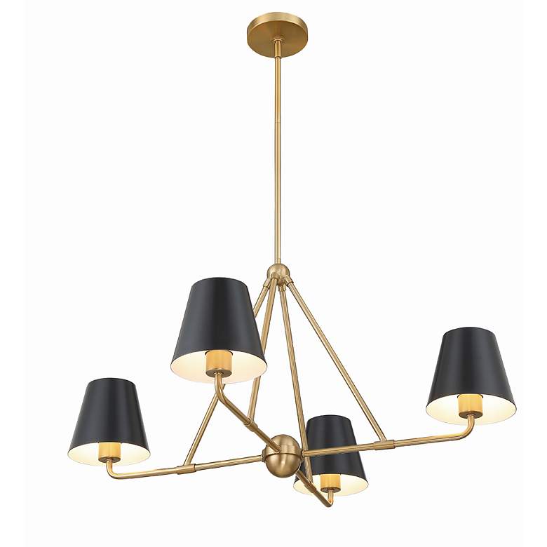 Image 4 Crystorama Xavier 31 3/4"W Vibrant Gold 4-Light Chandelier more views