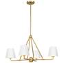 3_Crystorama Xavier 4 Light Vibrant Gold + White Chandelier