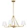Crystorama Xavier 4 Light Vibrant Gold + White Chandelier