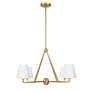 4_Crystorama Xavier 4 Light Vibrant Gold + White Chandelier more views