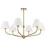 1_Crystorama Xavier 40" Wide Vibrant Gold 6-Light Chandelier