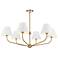 Crystorama Xavier 40" Wide Vibrant Gold 6-Light Chandelier