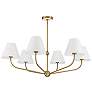 2_Crystorama Xavier 40" Wide Vibrant Gold 6-Light Chandelier more views