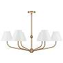 3_Crystorama Xavier 40" Wide Vibrant Gold 6-Light Chandelier more views