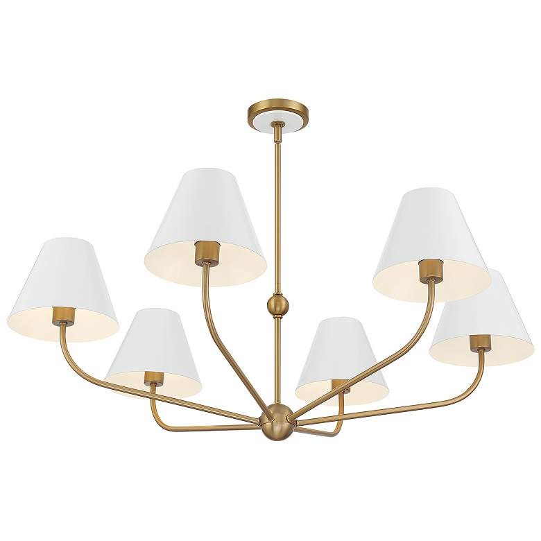 Image 4 Crystorama Xavier 40" Wide Vibrant Gold 6-Light Chandelier more views