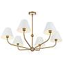 4_Crystorama Xavier 40" Wide Vibrant Gold 6-Light Chandelier more views