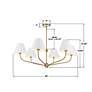 Crystorama Xavier 40" Wide Vibrant Gold 6-Light Chandelier