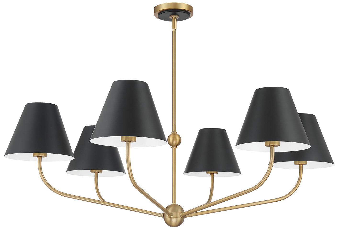 Image 3 Crystorama Xavier 40'' Vibrant Gold + Black Chandelier more views