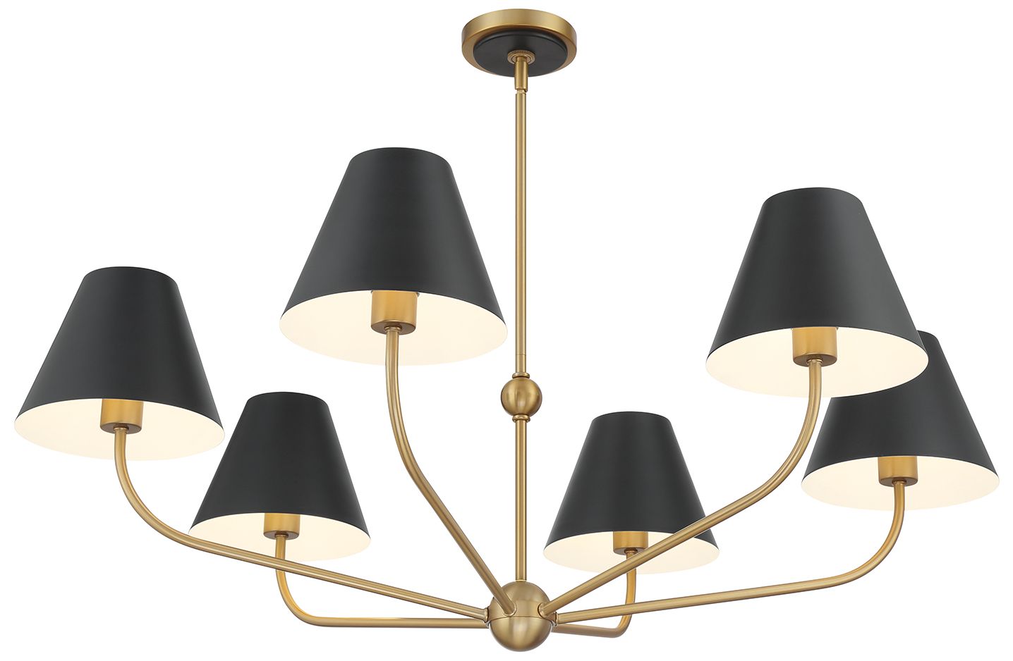 Image 5 Crystorama Xavier 40'' Vibrant Gold + Black Chandelier more views