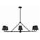 Crystorama Xavier 46" Wide Matte Black 6-Light Chandelier