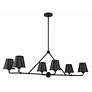 3_Crystorama Xavier 46" Wide Matte Black 6-Light Chandelier more views