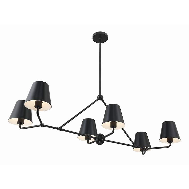 Image 4 Crystorama Xavier 46" Wide Matte Black 6-Light Chandelier more views