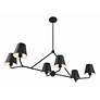 4_Crystorama Xavier 46" Wide Matte Black 6-Light Chandelier more views