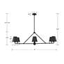 7_Crystorama Xavier 46" Wide Matte Black 6-Light Chandelier more views